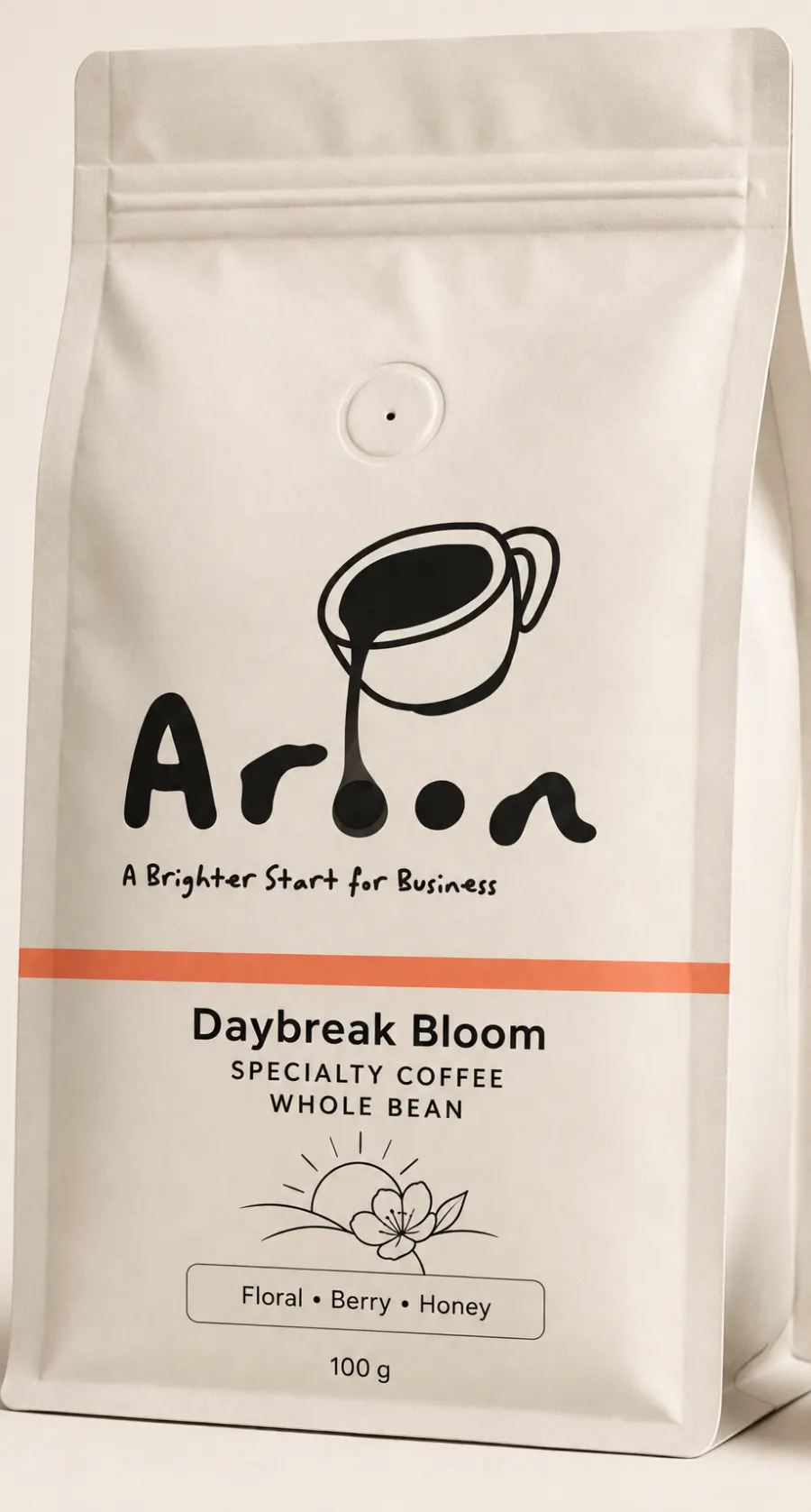 AROON Daybreak Bloom — whole bean coffee bag